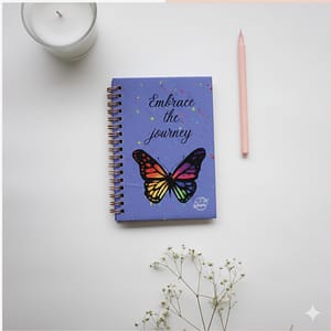 Blue Butterfly Mini A6 Spiral Notebook